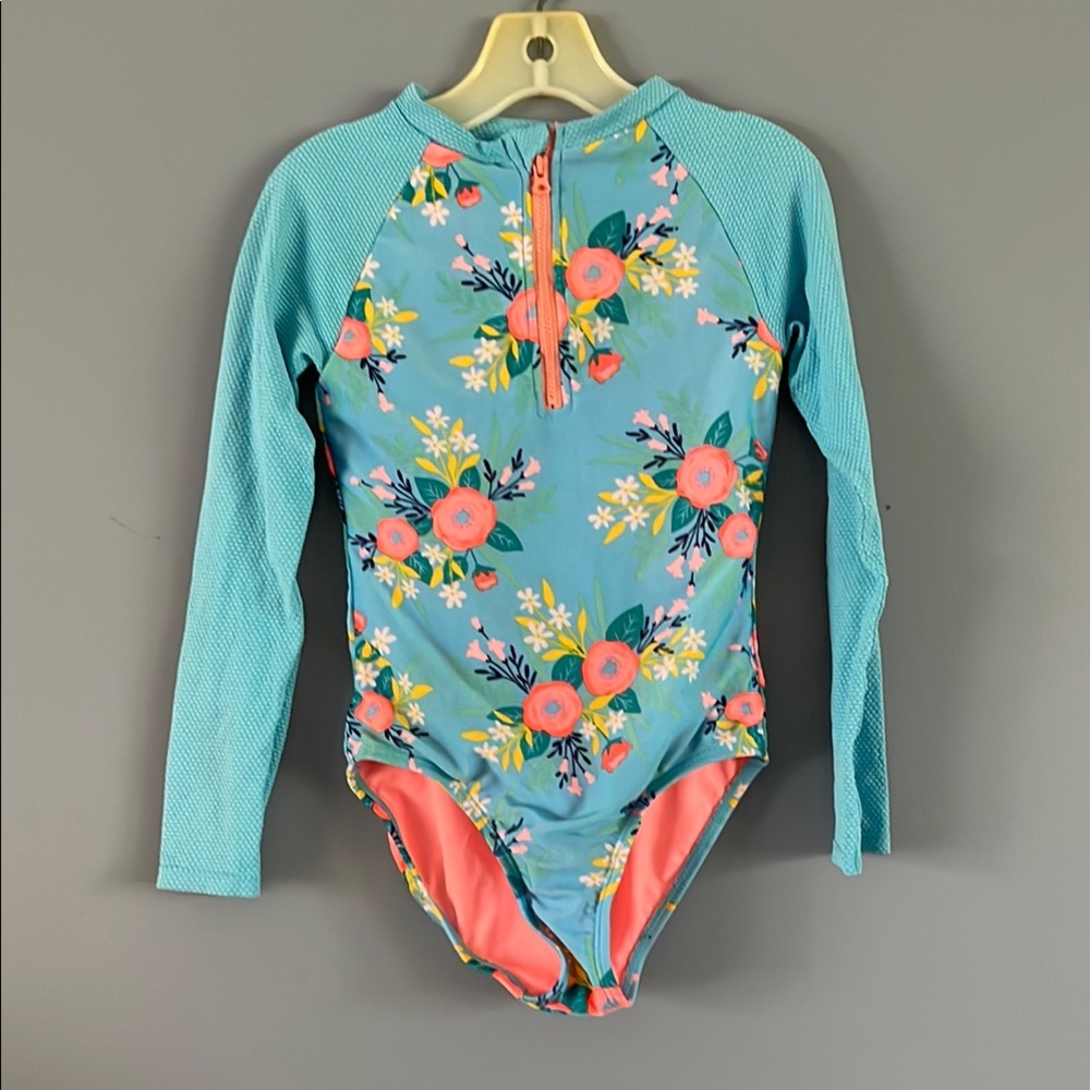 Cat & Jack Blue and Pink Rashguard Swimwear